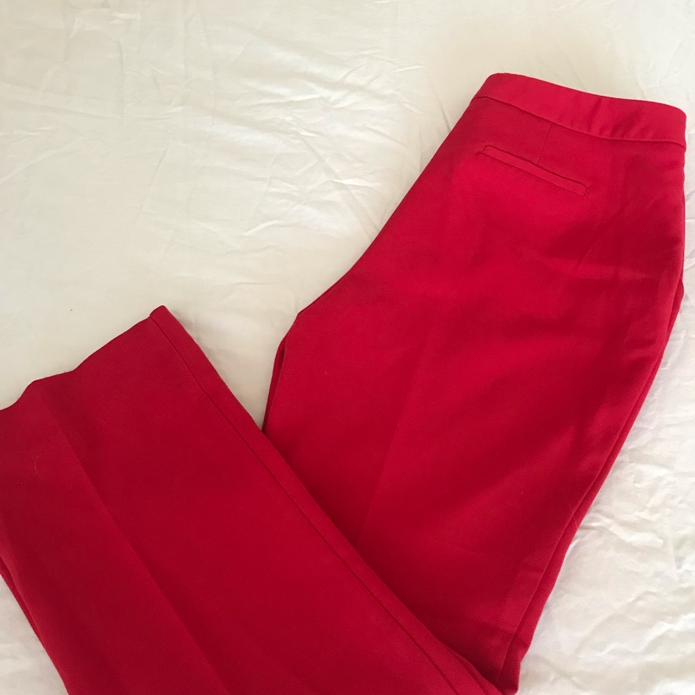 Cherry red trouser pants